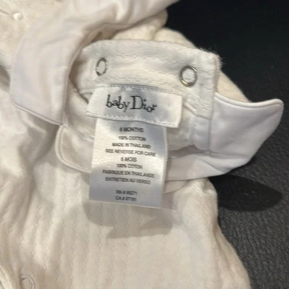 baby dior, pajama, onesie, yellow, 6 months , footies, one piece -E-